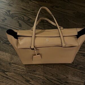 Tan Leather Tote Bag